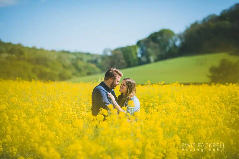 pre-wedding Symonds Nat Rapeseed field laughter