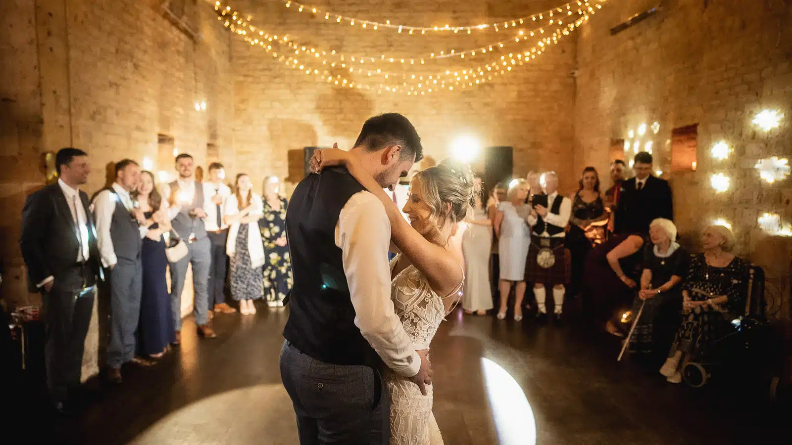 First dance under the lights at Lapstone Barn