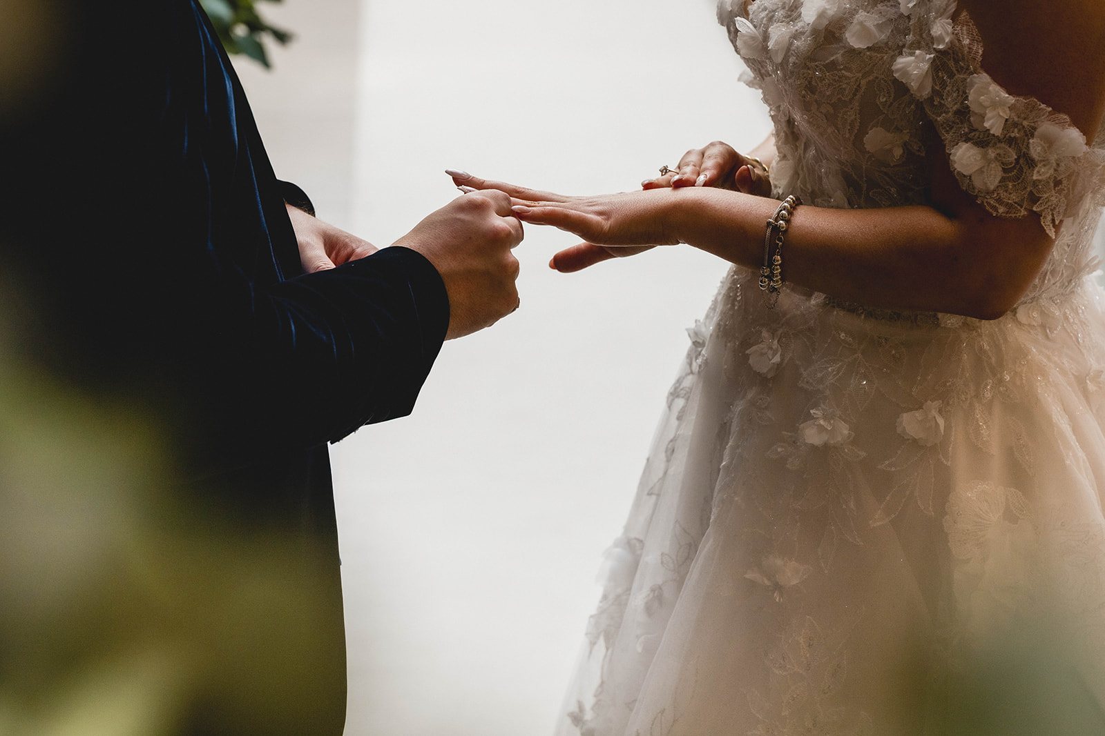 Jack placing the ring on Eilir’s finger